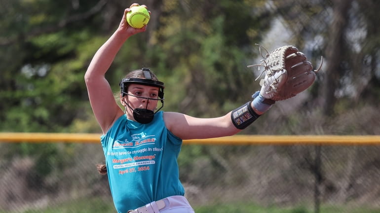 Julianna Russ tossed a three-hitter and struck out four to...
