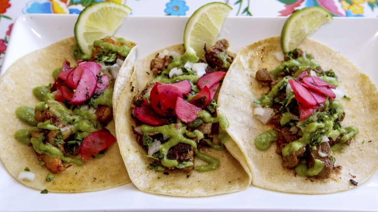 Lucharitos serves traditional-style tacos - pork, shrimp and carne asada...