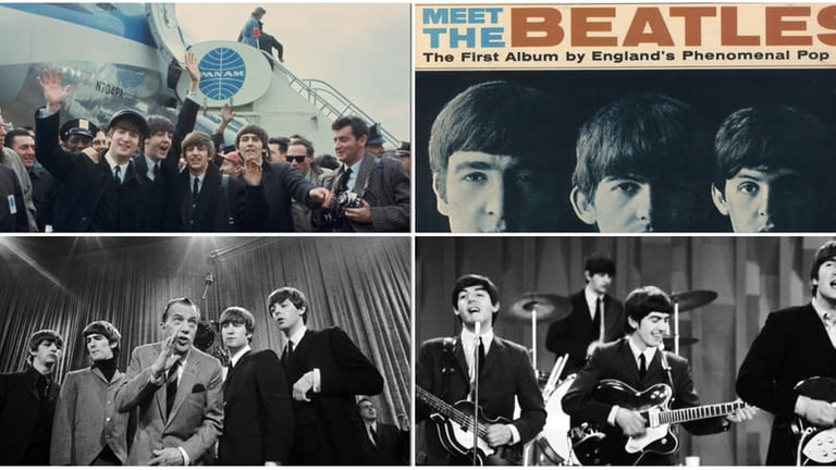 Clockwise: The Beatles arrive at JFK Airport on Feb. 7,...
