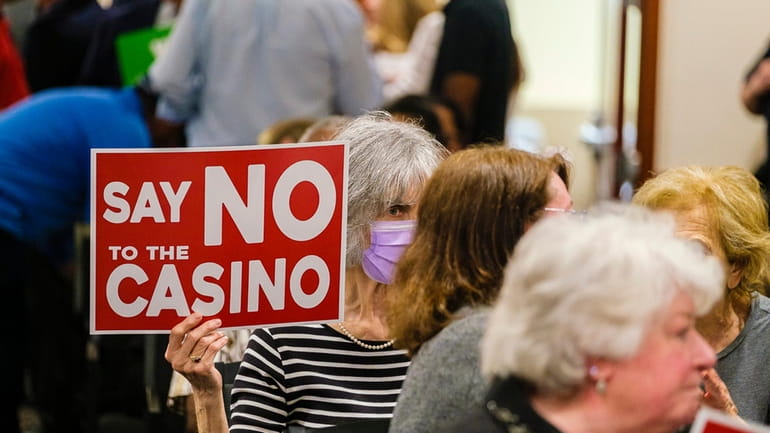 Residents opposed to Las Vegas Sands' proposed casino at the...