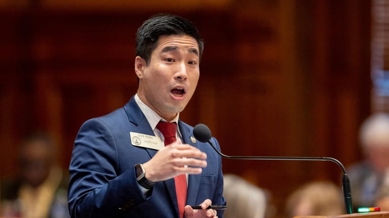 Georgia Rep. Sam Park, D-Lawrenceville, speaks at the House of...