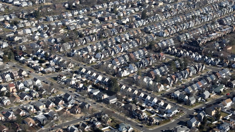 A neighborhood in Nassau County shown in 2020.