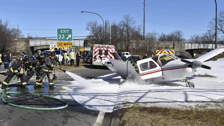 A small plane made an emergency landing on the side of...