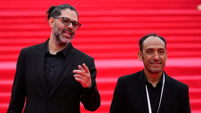 Mexican director Miguel Salgado, right, and Alfredo Mendoza, actor and...