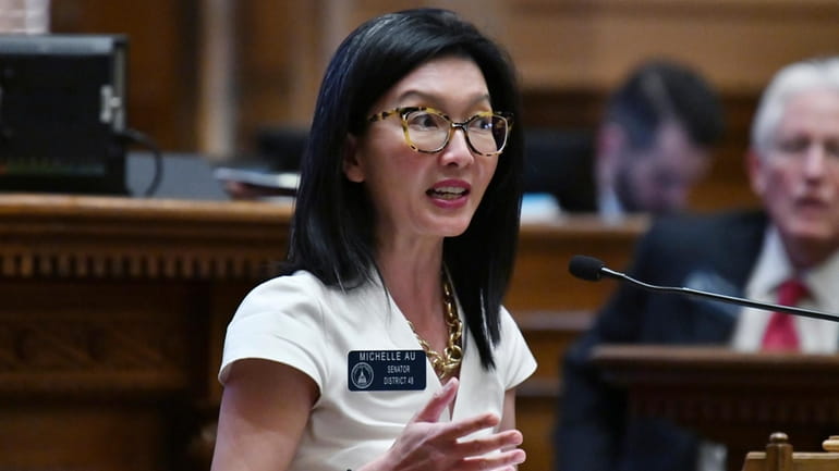 Georgia Sen. Michelle Au, D-Johns Creek, speaks in the Senate...