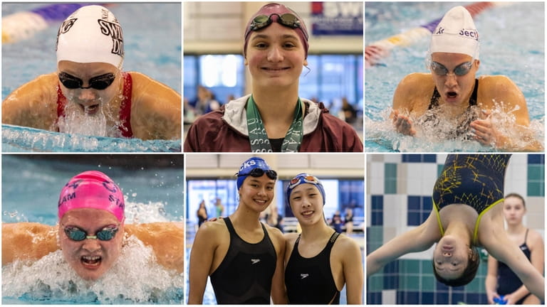 Clockwise, from left: April Chun of East Meadow, Madison Connor...