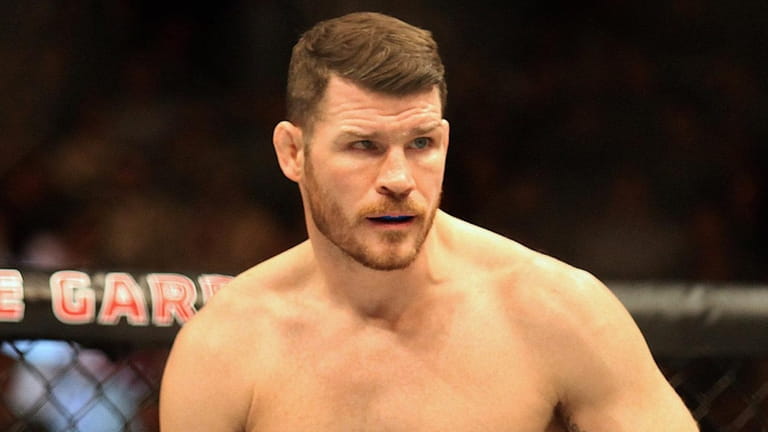 Michael Bisping prepares to defend his middleweight title against Georges...