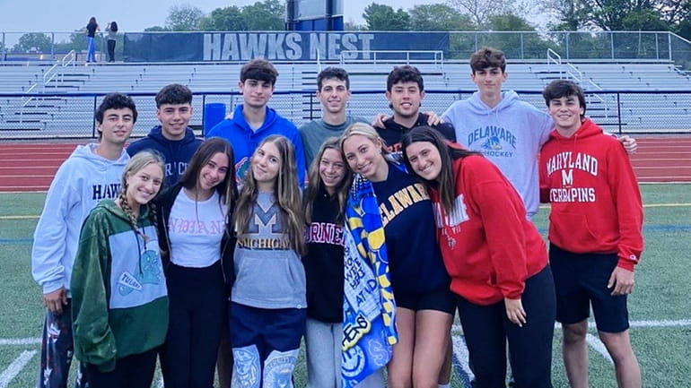 Seniors from Plainview-Old Bethpage John F. Kennedy High School gathered...