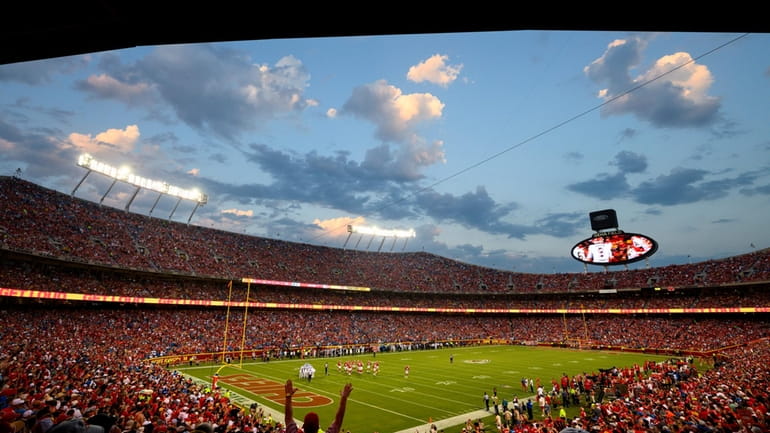 A general overall interior view of GEHA Field at Arrowhead...