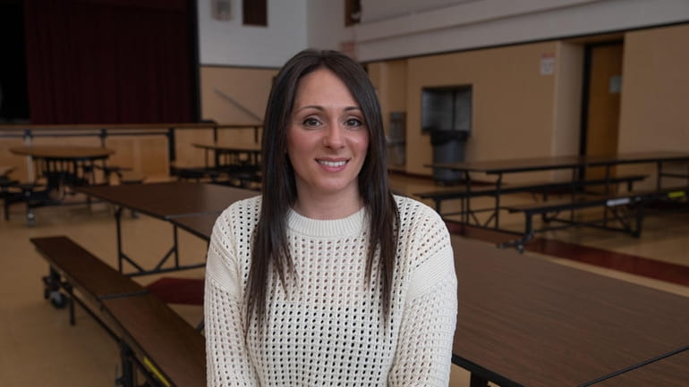 School moniter Francesca Augello in the cafeteria where she saved...