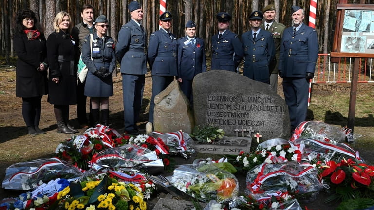British soldiers pay tribute to Allied prisoners of war who...