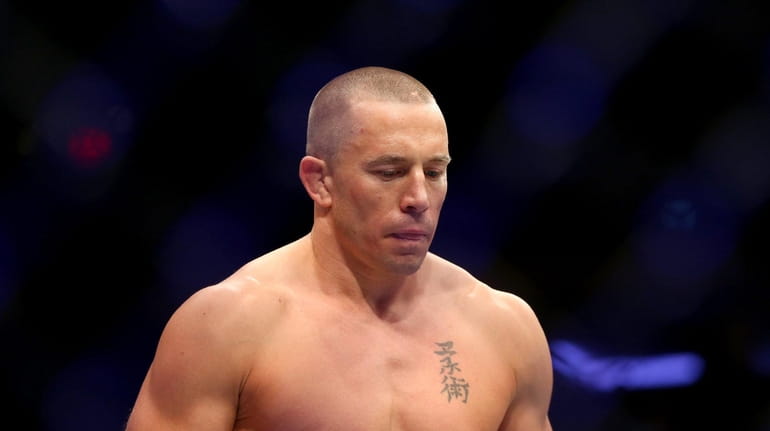 Georges St-Pierre enters the octogon for his UFC middleweight championship...