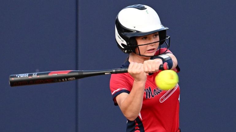 Madison Skei bats for Massapequa International during the Mid-Atlantic Regional Tournament...