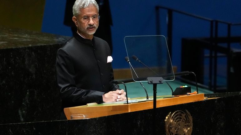 India's Foreign Minister Subrahmanyam Jaishankar addresses the 78th session of...