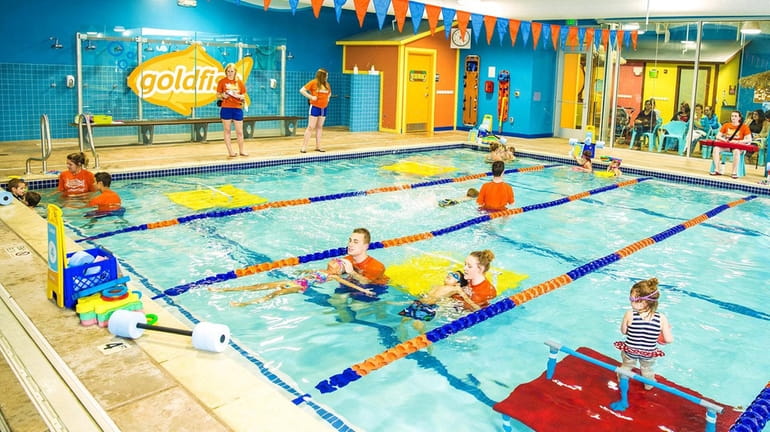 Lessons at Goldfish Swim School's new location in Farmingdale are...