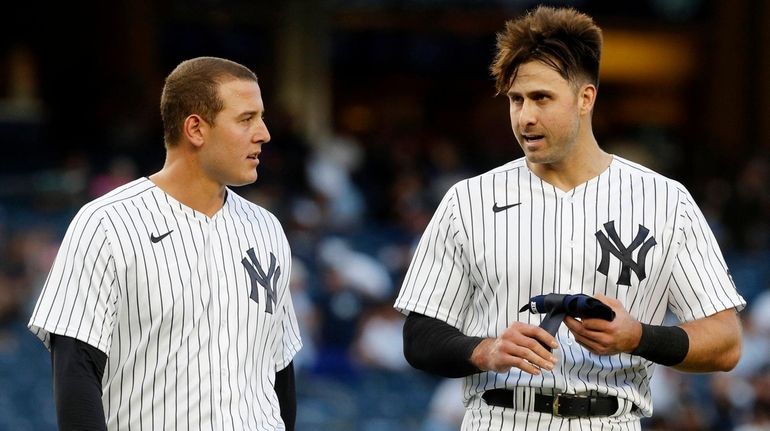 Anthony Rizzo, left, and Joey Gallo  of the New York...