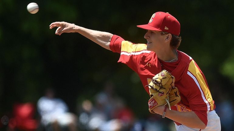 Chaminade pitcher Logan Koester on the mound in a winning effort...