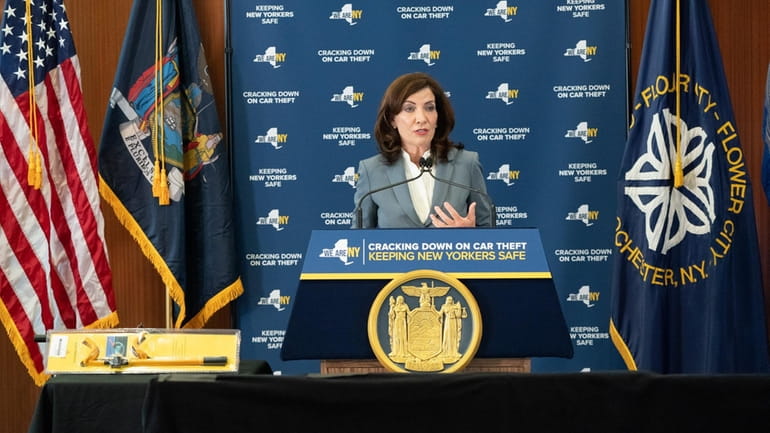 Gov. Kathy Hochul said Tom Suozzi’s victory in a special election...