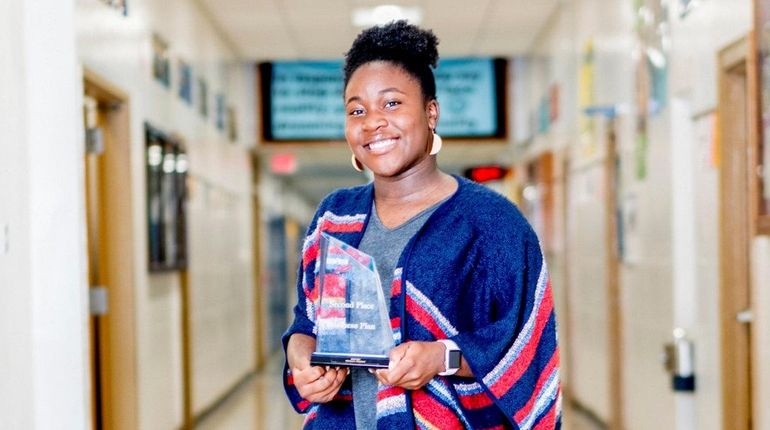 Valley Stream Central High School senior Samiah Davis has blended business...