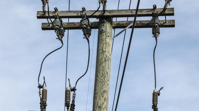 Electric power lines along the North Shore Rail Trail in Mount...