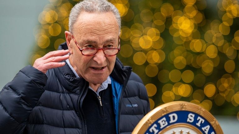 U.S. Sen. Chuck Schumer (D-N.Y.) on Sunday at a news...