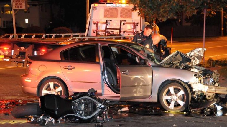 A motorcyclist was killed in a two-vehicle collision on Newbridge...