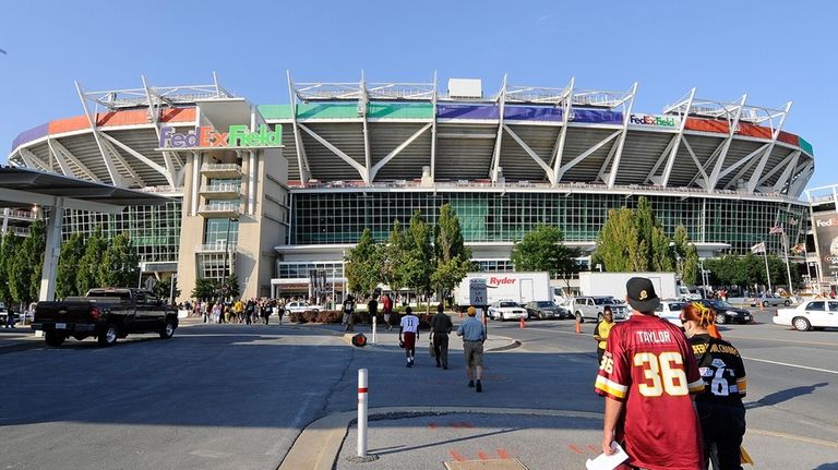 FedEx Field is photographed before an NFL preseason football game...