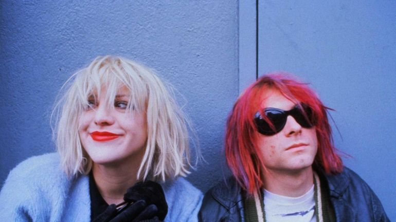 Courtney Love and Kurt Cobain in 1992.