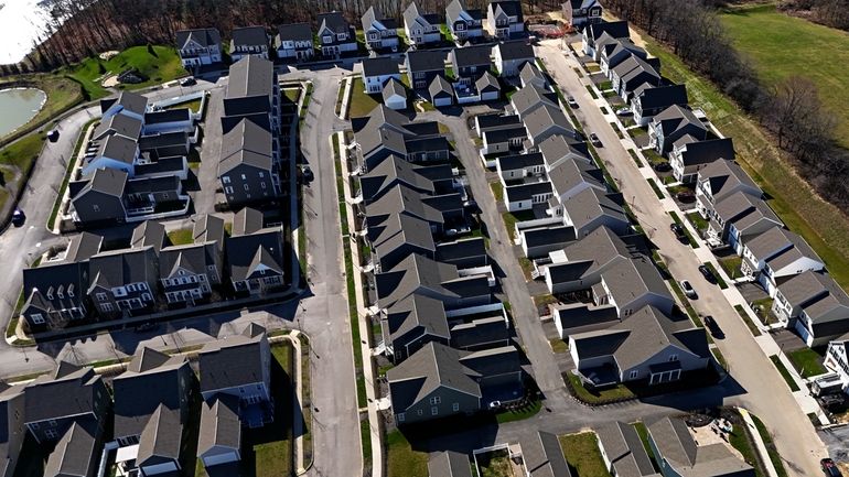 A housing development in Cranberry Township, Pa., is shown on...