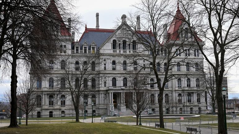 View of the New York State Capitol in Albany on Jan....