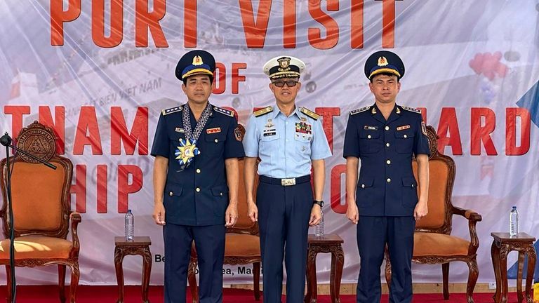 Colonel Hoang Quoc Dat, vice Commander of Vietnam Coast Guard...