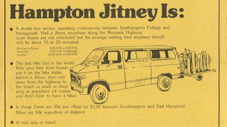 A Hampton Jitney advertisement from 1974.