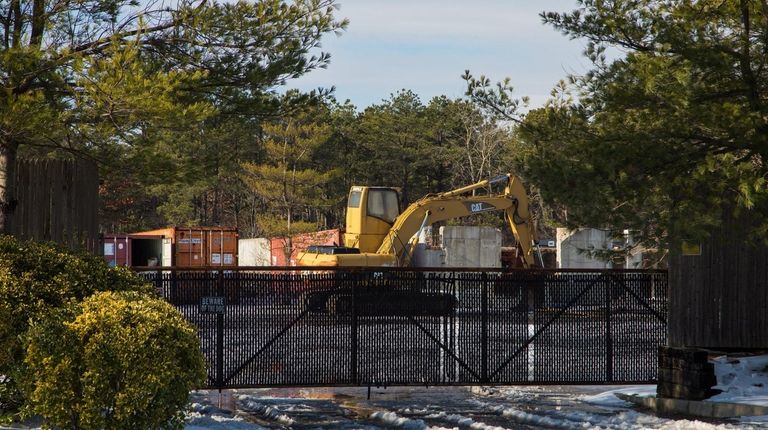 The site of a proposed waste station on Emjay Boulevard in Brentwood...