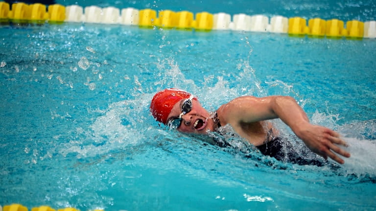 Christie Raleigh Crossley swims the Women's 100 freestyle at the...