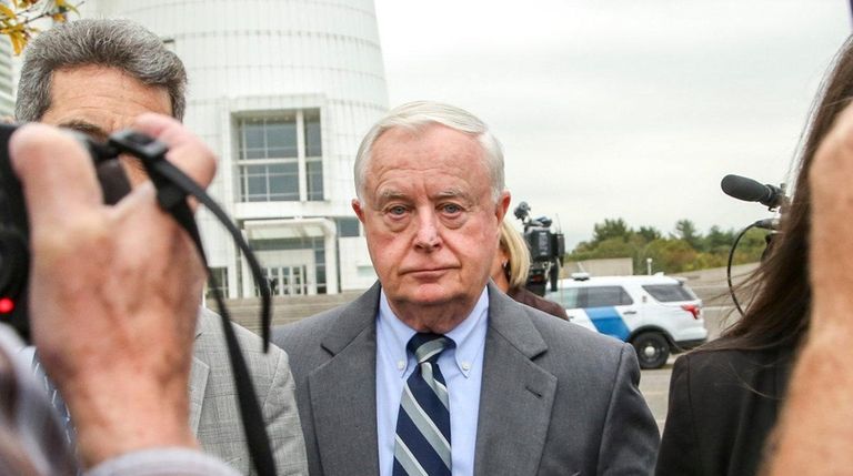 Suffolk District Attorney Thomas Spota leaves Federal Court in Central...