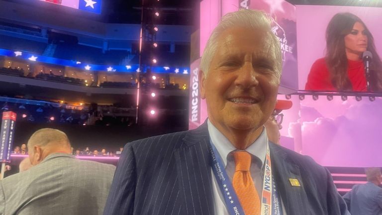 Nassau County Executive Bruce Blakeman on the convention floor Wednesday...