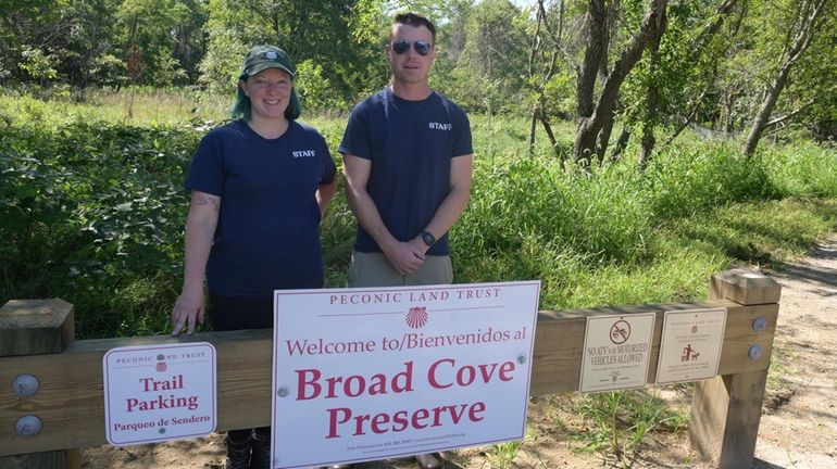 Jessie McSwane, senior stewardship manager, and Matt Swain, vice president of...