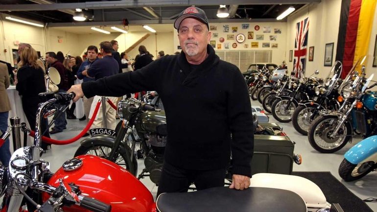 Billy Joel hosted a party in his new motorcycle shop,...