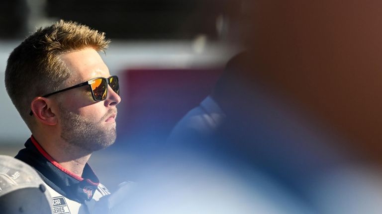 William Byron looks on prior to during a NASCAR Cup...