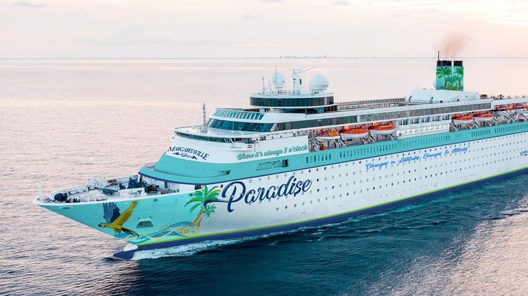 A rendering of the Margaritaville Paradise cruise ship.