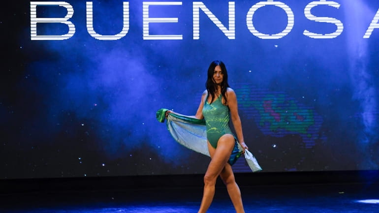 Beauty pageant contestant Alejandra Rodriguez competes in the swimsuit competition...