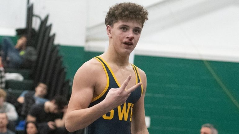 Gavin Mangano of Shoreham-Wading River wrestles in the Eastern States...