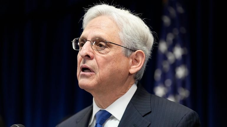 Attorney General Merrick Garland talks about a Department of Justice...