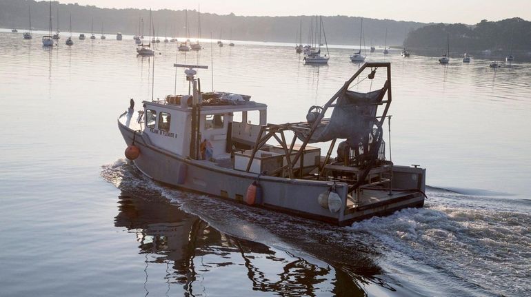 Frank M. Flower & Sons Inc. boat as it departs...