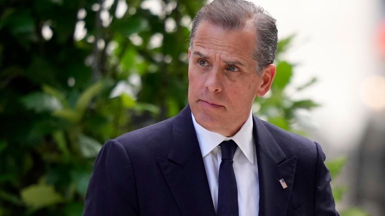 Hunter Biden arrives at federal court, June 3, 2024, in...