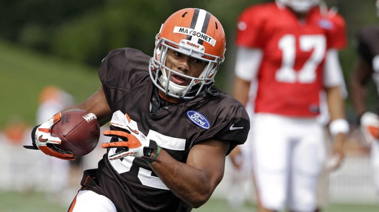 Cleveland Browns running back Miguel Maysonet runs the ball during...