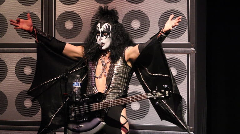 Joe Anastasi performing as Gene Simmons in the Kiss tribute...