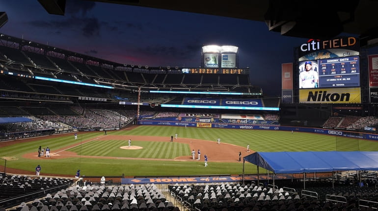 A view of Citi Field during an MLB game between...