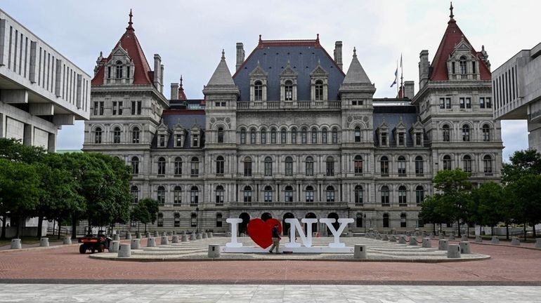 The State Capitol in Albany.  A warning sign has emerged that...