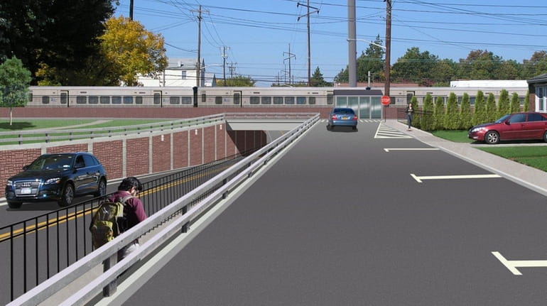 An artist's rendering shows the Covert Avenue underpass that would...